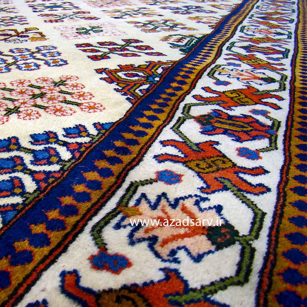 فرش دستباف هفت متری آزادسرو نقشه جوشقان azadsarv carpet