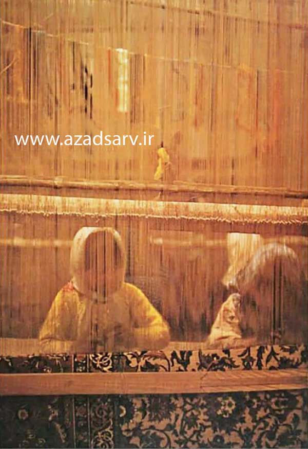 کارگاه قالی بافی در اصفهان قدیم