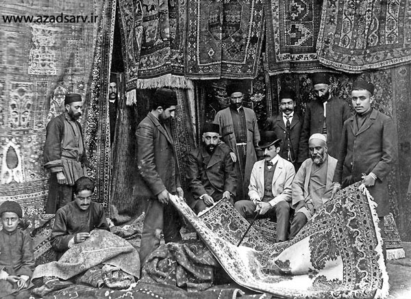 عکس قدیمی از تاجران فرش در تفلیس آذربایجان