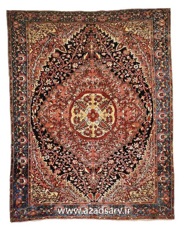 Figure 14. Late nineteenth century Sarouk rug, also showing the variability of the simple medallion formatazadsarv carpet فرش دستباف آزادسرو