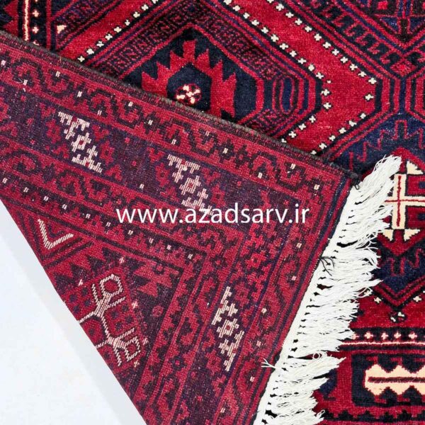 فرش دستباف شش متری لری زمینه قرمز آزادسرو azadsarv carpet persian rug